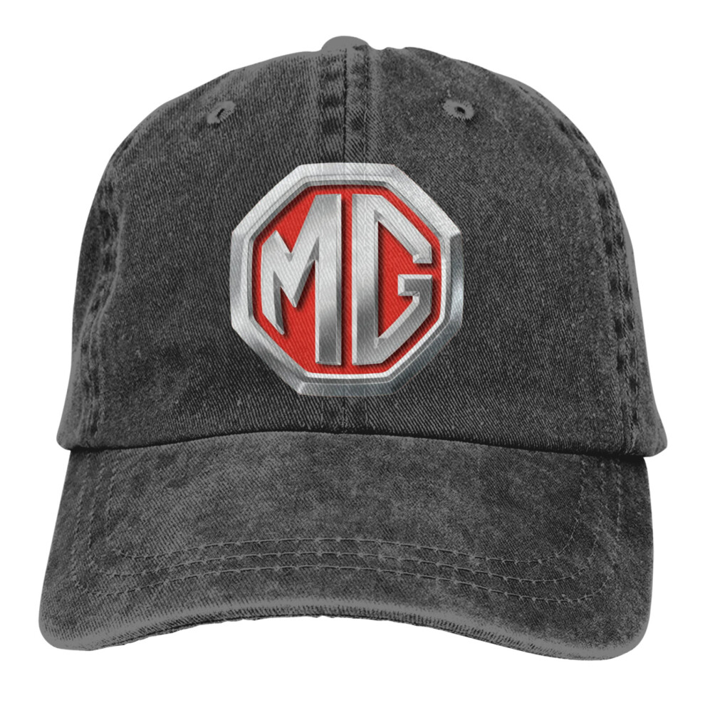 Cap Hat Mg Logo Unisex Baseball Cotton Black