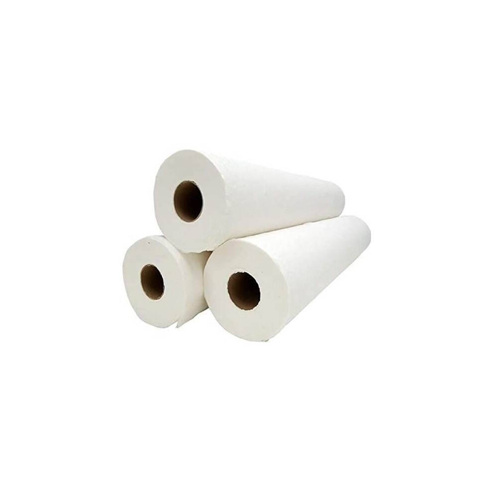 Paper Couch Roll, 2-Ply, 40 m x 500 mm, White (Pack of 3)