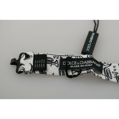 Dolce & Gabbana DOLCE & GABBANA Bow Tie Men White Instruments Adjustable Neck Papillon 2