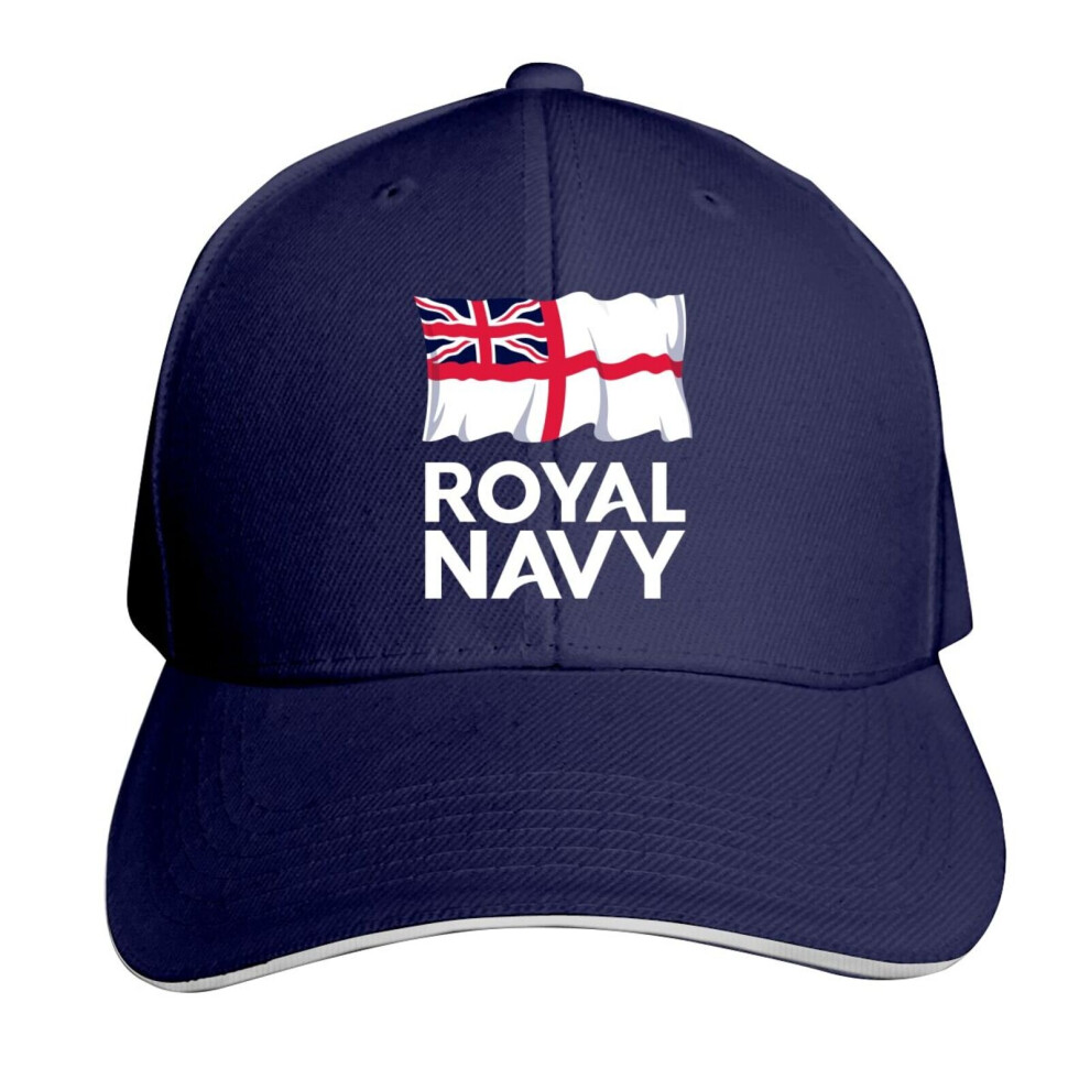 (Navy) Royal Navy Adjustable Sanwich Hat Cap Unisex