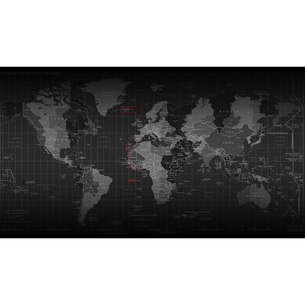 (World Map) Large 70 x 30cm Desk Mat - Multiple Designs