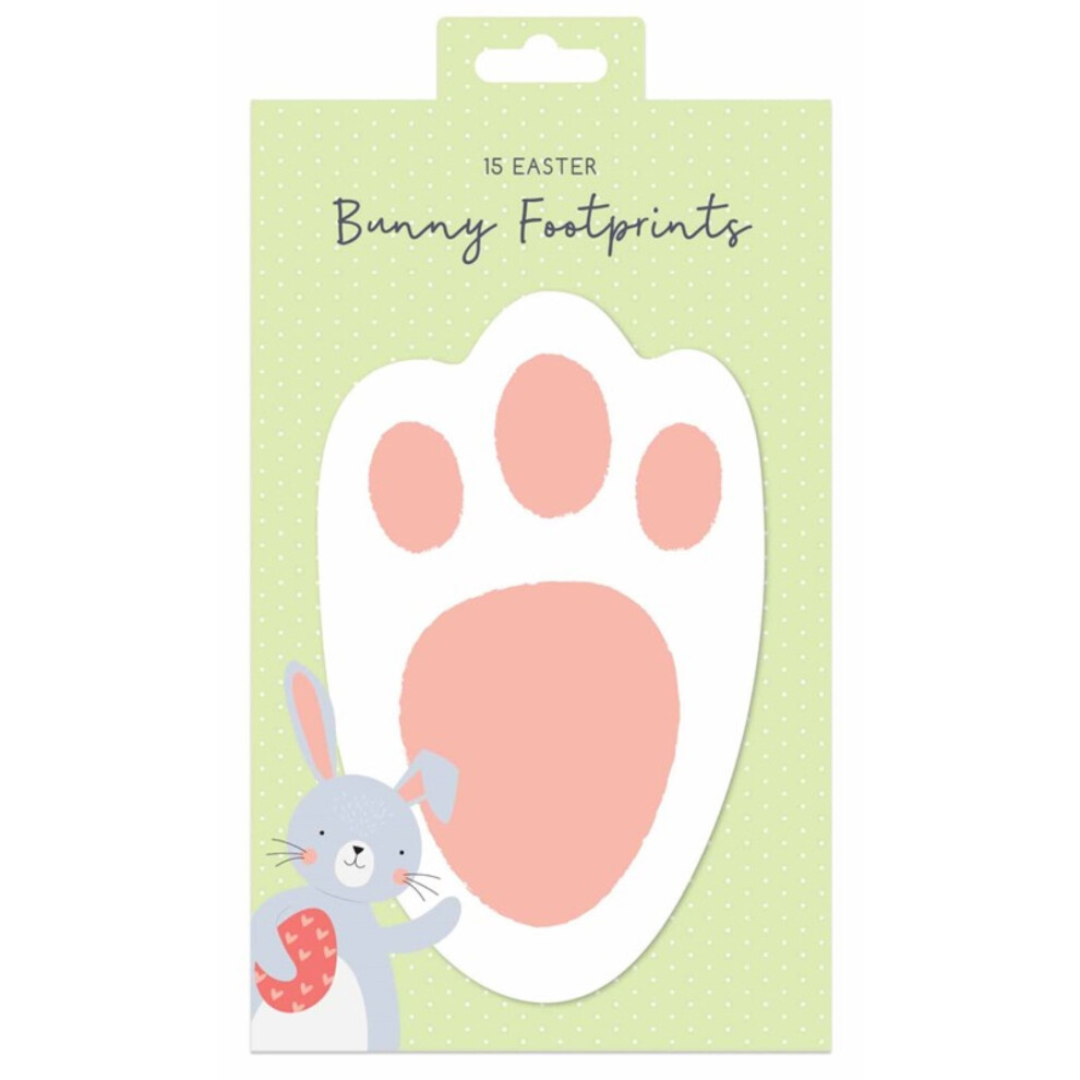 15x Easter Bunny Footprints Egg Hunt Paw Prints Ideal Crafts & Games