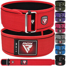 (X-Large, Red) RDX Weight Lifting Belt, Adjustable Back Support