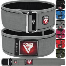 (X-Large, Grey) RDX Weight Lifting Belt, Adjustable Back Support