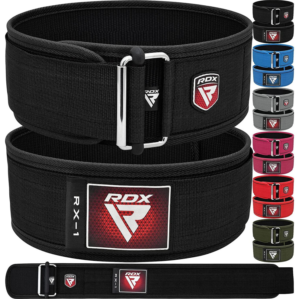 (X-Large, Black) RDX Weight Lifting Belt, Adjustable Back Support