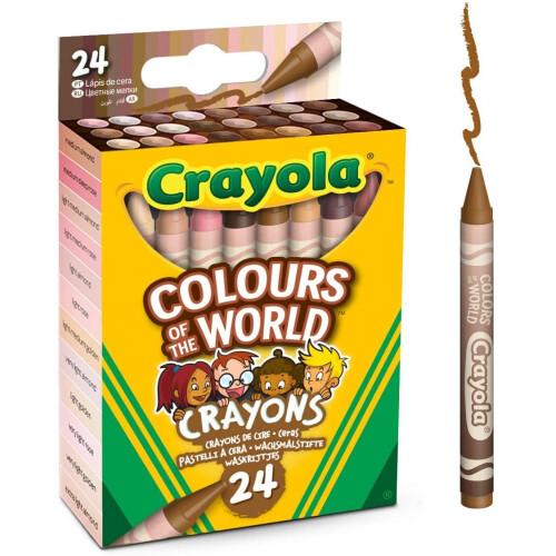 Crayola CRAYOLA 918992.048 24 Colours of The World Skin Tone Crayons