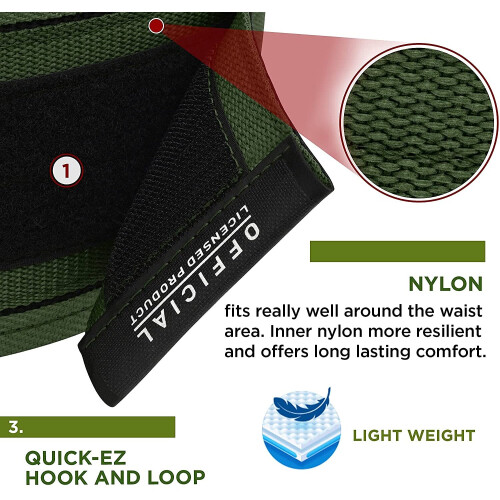 (Large, Green) RDX Weight Lifting Belt, Adjustable Back Support 2