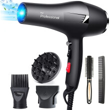 Professional Hair Dryer 2400W AC Motor Fast Drying Salon Ionic Diffuser Hairdryer