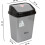 10 Liter Swing Bin Lidded Dustbin. Plastic Rubbish Waste Bin. (Silver) 4