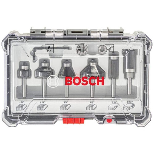 Bosch Bosch Trim And Edging 1/4 Inch Shank Router Bit Set - 6 Piece 1