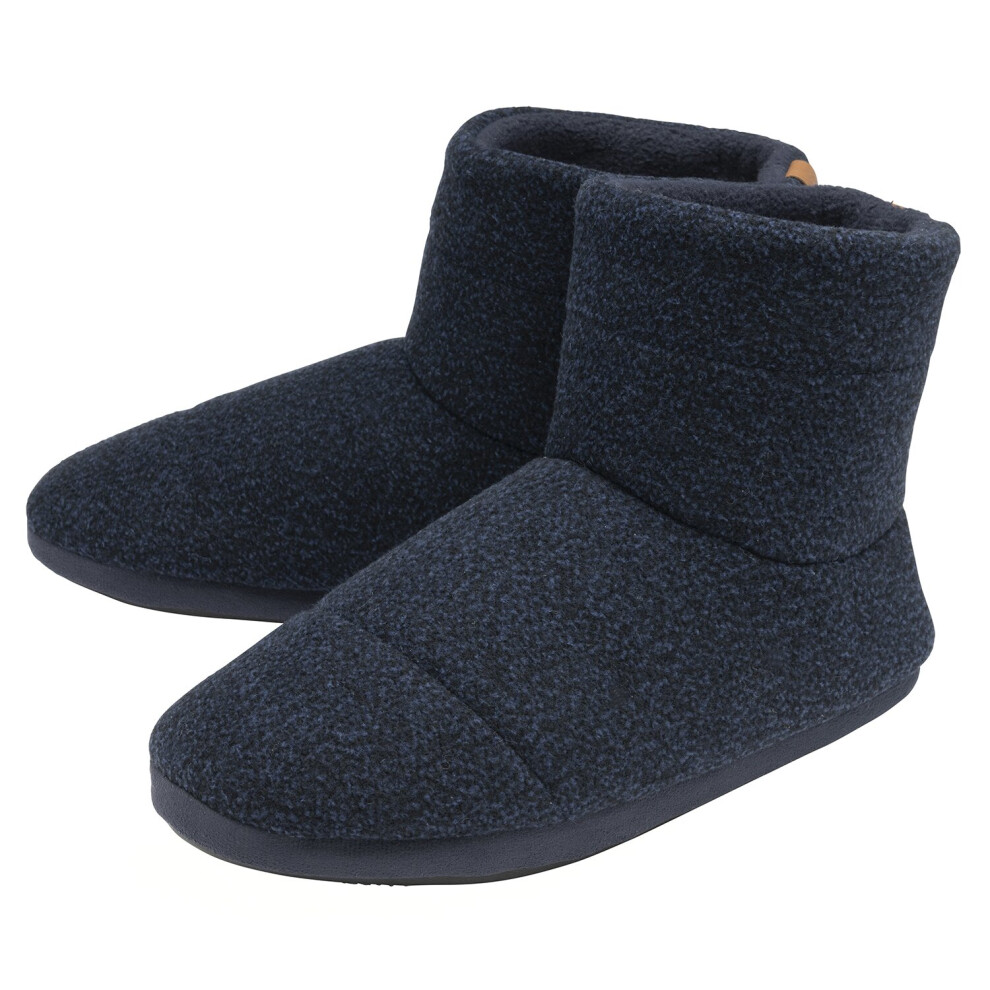 (7 UK) Mens Indoor Boot Slippers | Dunlop | Memory Foam | Home House Bedroom