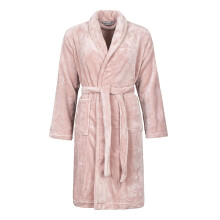 (S-M, Pink) Ladies Soft Fleece Thermal Dressing Gown | Heat Holders | Warm Bathrobe