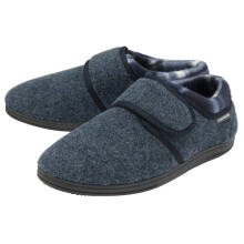 (7, Marine) Dunlop - Dunlop - Herren Orthopädische Hausschuhe mit Klettverschluss | Memory Foam