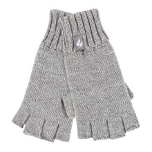 (One Size, Grau) Heat Holders - Heat Holders Handschuhe Fingerlos Damen Thermo Handschuhe Ohne Finger Stricken