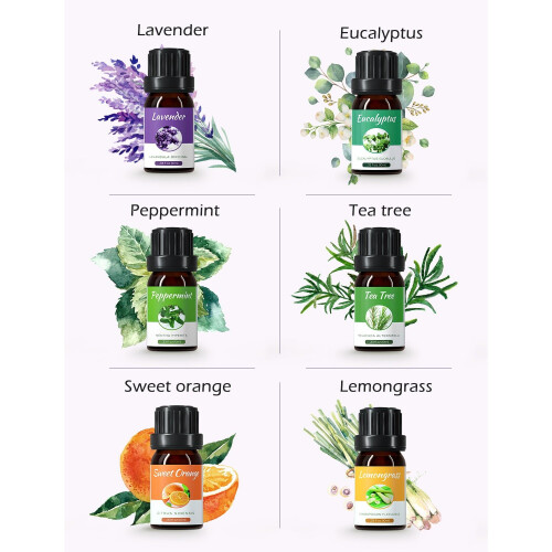 Essential Oils Set. Aromatherapy Essential Oil For Diffuser. Gift Set. (6x10ml) 2