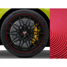 MODIFIX-CO-UK RED Car Alloy Wheel Rim Protector Strip Tire Guard Line Rubber Trim 8m Roll