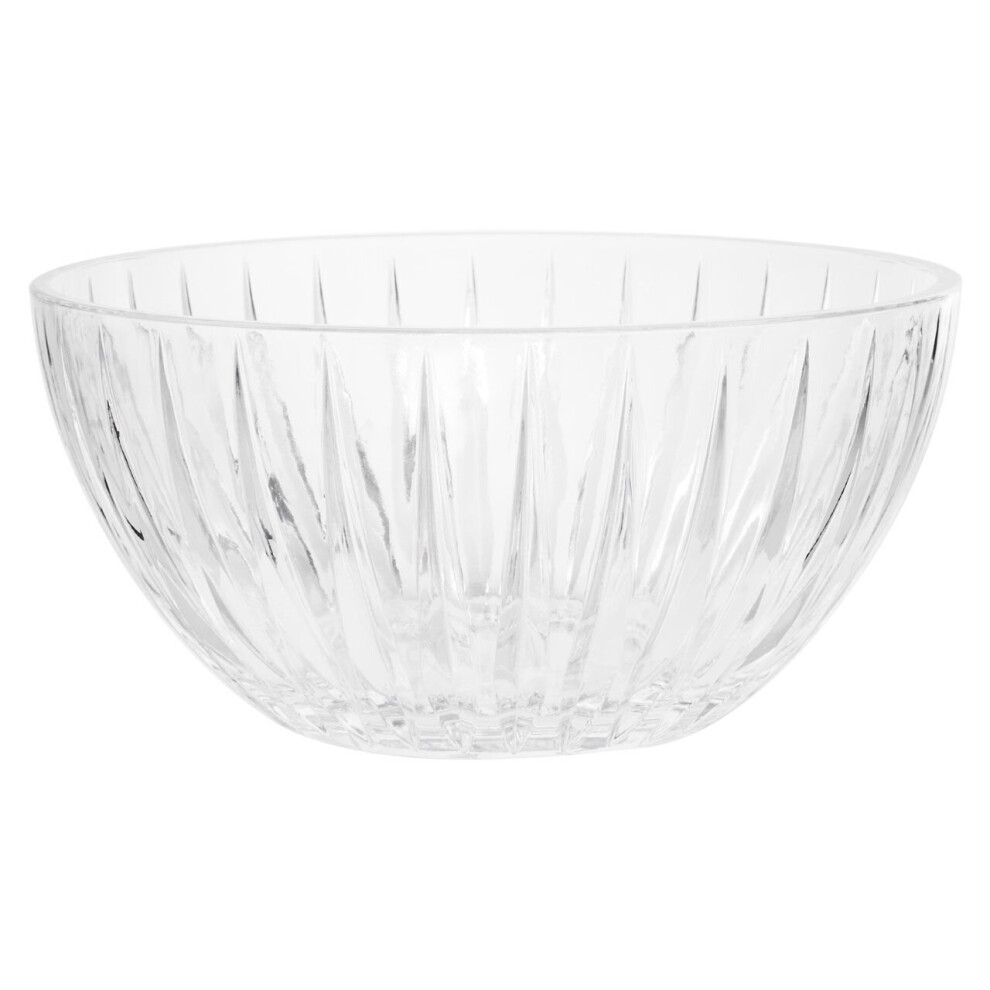Premier Housewares Beaufort Crystal Large Clear Bowl