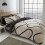 Catherine Lansfield Linear Curve Geometric Duvet Cover Black King 1