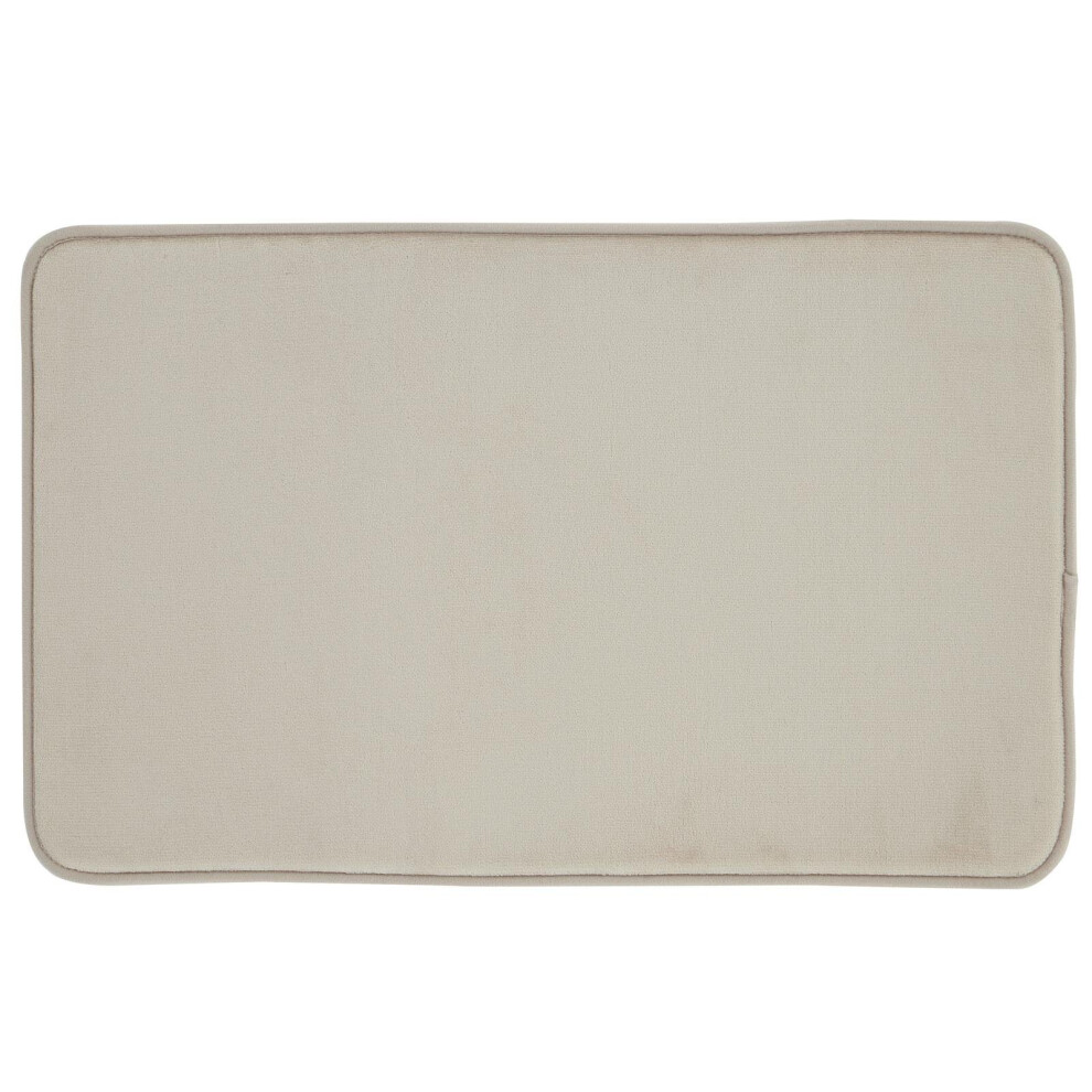 Antibacterial Memory Foam Bath Mat Natural