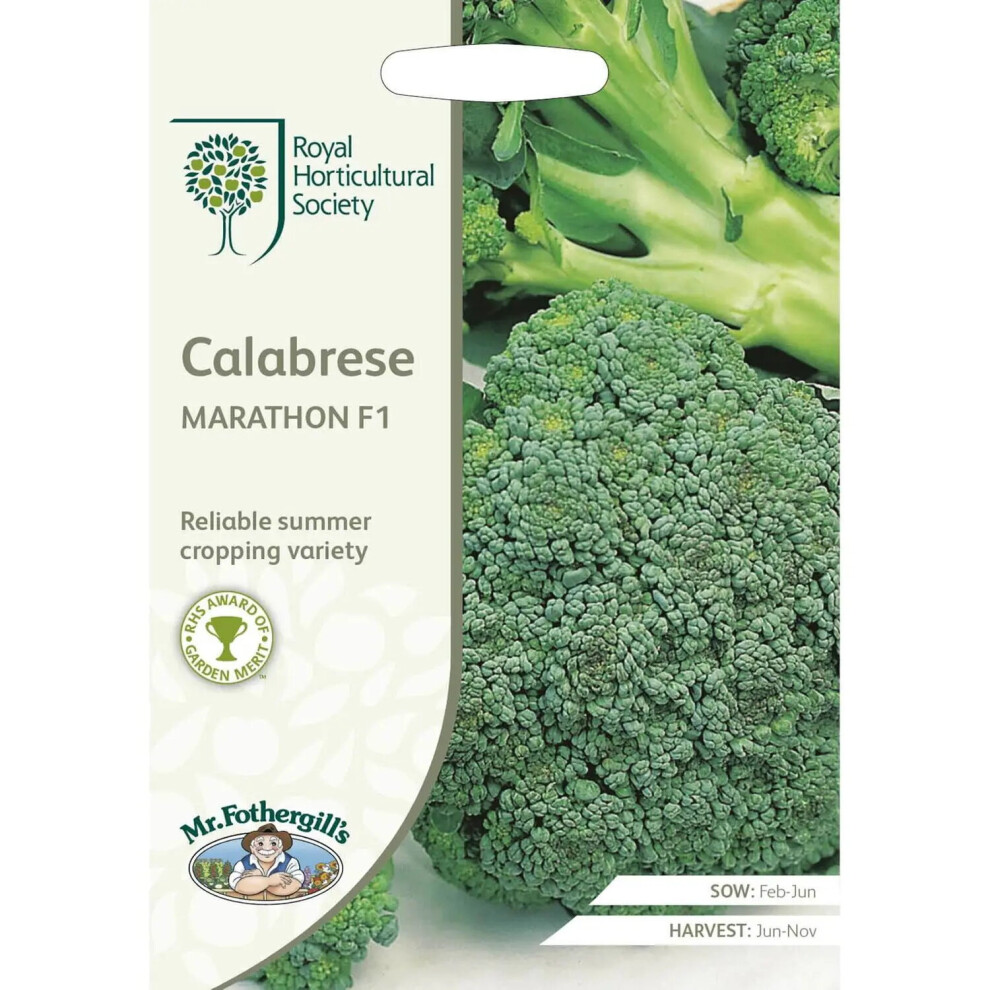 Mr Fothergill's Mr.fothergill's Rhs Home Grown Calabrese Marathon F1 Seeds Packet