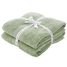 Antibacterial Bath Sheet Pair Sage