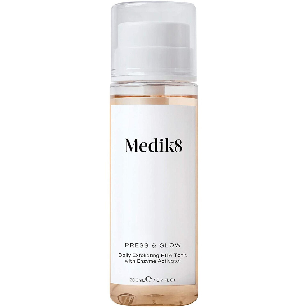 Medik8 Press & Glow 200Ml: Daily Exfoliating Pha Toner With Enzyme Activation For Hydrating, Gentle Glow
