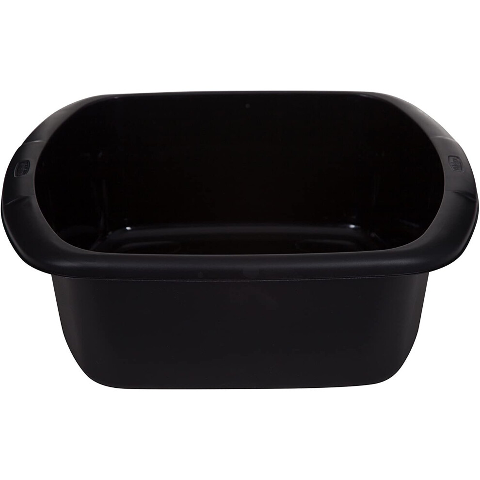 Whitefurze Rectangular Bowl, Plastic, Black, Large