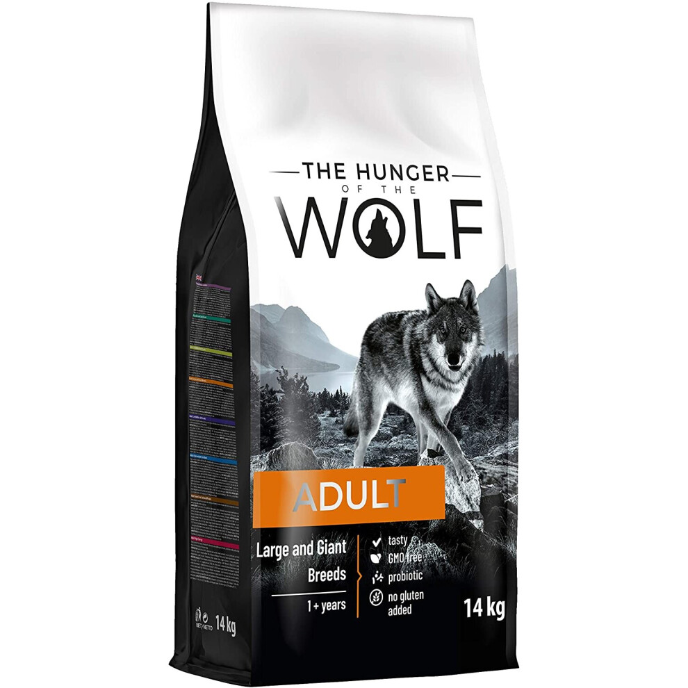 The Hunger of The Wolf Dry Dog Food for Adult Dogs Large and Giant Breeds Good For Joint Health, 14 kg