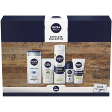 NIVEA MEN Complete Collection Giftset, Men's Toiletry Gift Set for Sensitive Skin, Conquer Skin Irritation with Our Men's Gift Set, 5 Item Men Gift Se