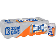 IRN-BRU Sugar Free Fizzy Drink Cans, 330ml, (Pack of 18)