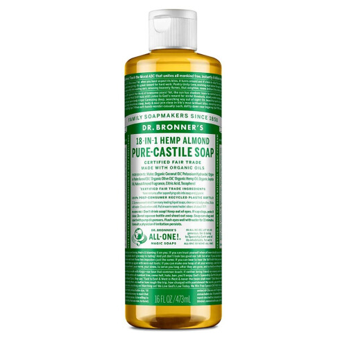 Dr Bronner's Dr. Bronner's Organic Almond Pure-Castile Liquid Soap, 473 ml