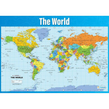 World Map | Geography Posters | Laminated Gloss Paper measuring 850mm x 594mm (A1) | Geography Classroom Posters | Education Charts by Daydream Educat