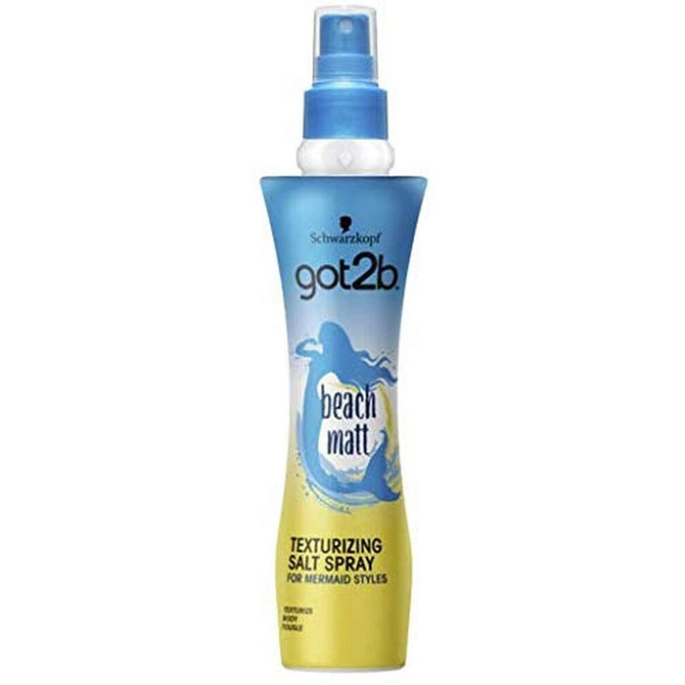 Schwarzkopf got2b Beach Matt Salt Hair Spray, Creates Waves and Textures with a Matt Finish, 200 ml