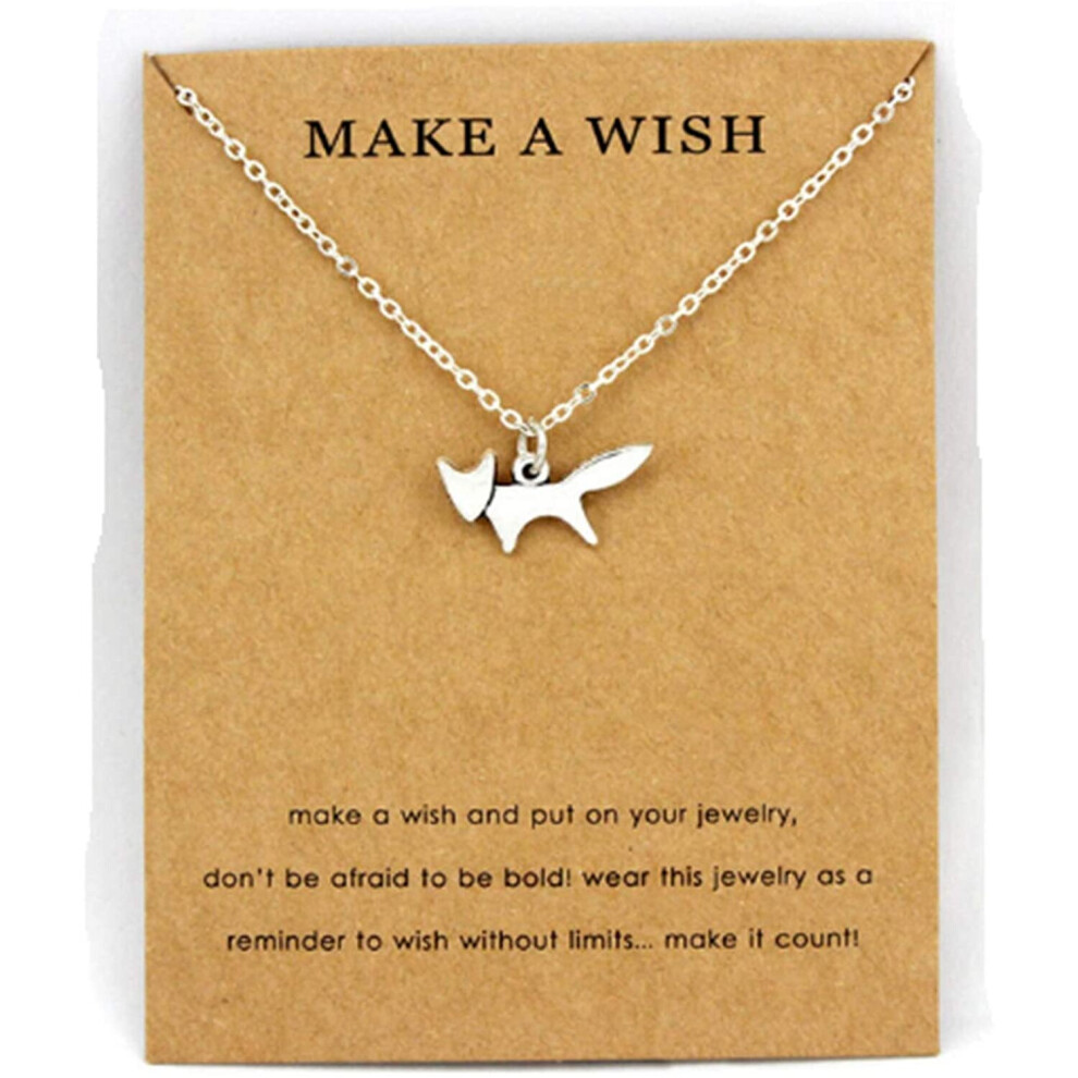 Photos - Pendant / Choker Necklace Fox necklace pendant charm, jewellery gift for friend, sister, teacher, animal lover present