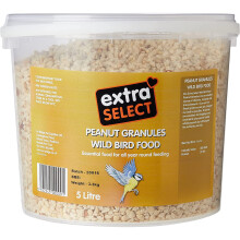 Extra Select Peanut Granules Wild Bird Food Treat Tub, 5 Litre