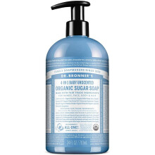 Dr. Bronners - Organische Suikerzeep (Baby Ongeparfumeerd, 24 Unce) - Gemaakt Met Biologische Oliën