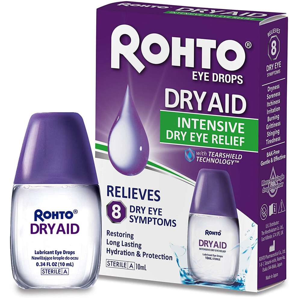 ROHTO Dry AID Intensive Dry Eye Relief - Eye Drops Official UK STOCKISTS