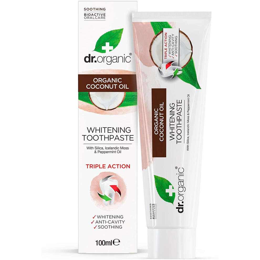 Dr Organic Coconut Oil Whitening Toothpaste