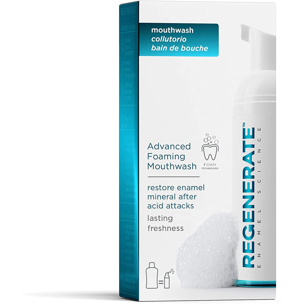 Regenerate Advanced Foaming Mouthwash, Transparent Blue, 50 millilitre