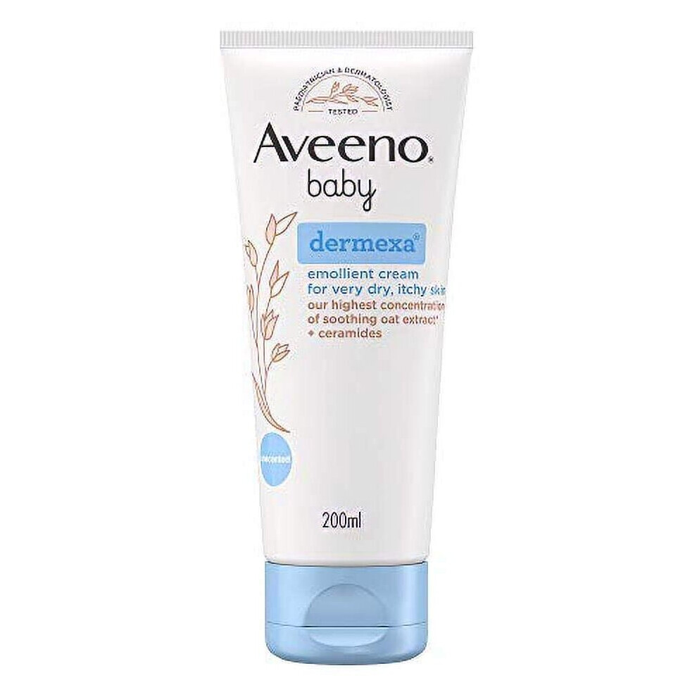 Aveeno Baby Dermexa Daily Emollient Cream, 200 ml [Packaging May Vary]