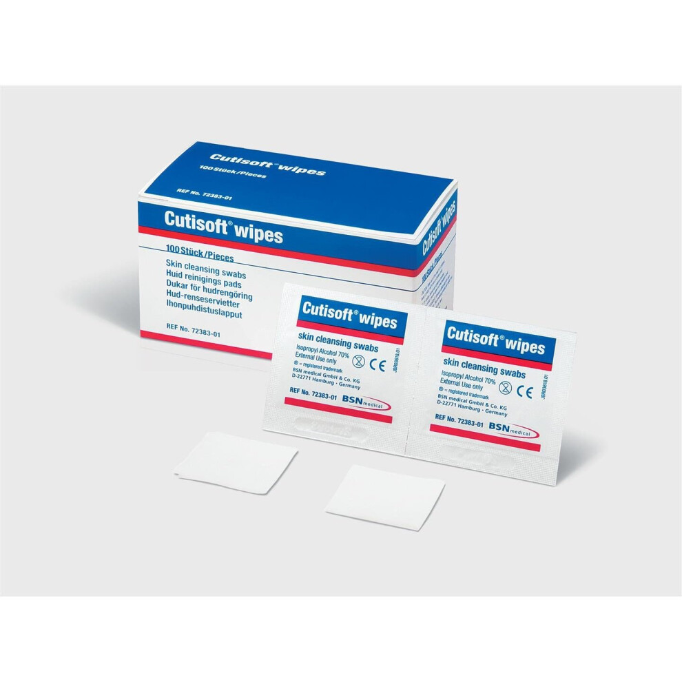 Cuticell 72383-01 Surgical Dressings Sachets, Cutisoft Wipes (Pack of 100)