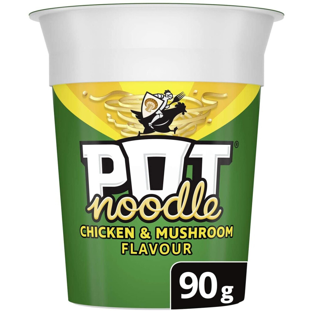 Pot Noodle Chicken & Mushroom Flavour, Pack of 12 (12 x 90g pot)