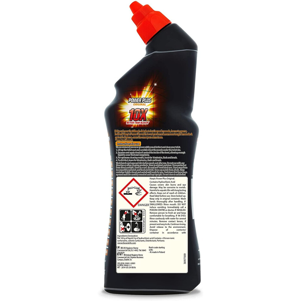 Harpic Professional Range Power Plus Toilet Cleaner Gel, Original Scent, 1L