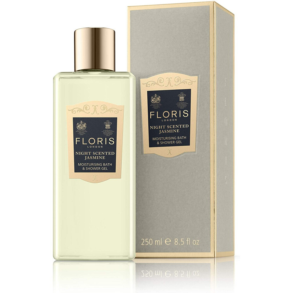 Floris London Night Scented Jasmine Moisturising Bath and Shower Gel 250 ml-image-OPC-P8TDF2Y-NEW