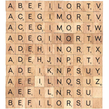 Scrabble Tiles Letters 100 Craft Wooden Piece