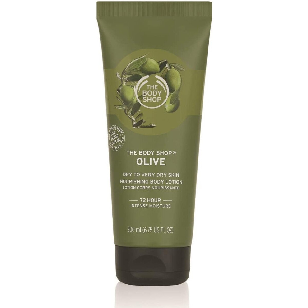 The Body Shop Olive Nourishing Body Lotion 200ml - Dry to Very Dry Skin 72 Hour Intense Moisture
