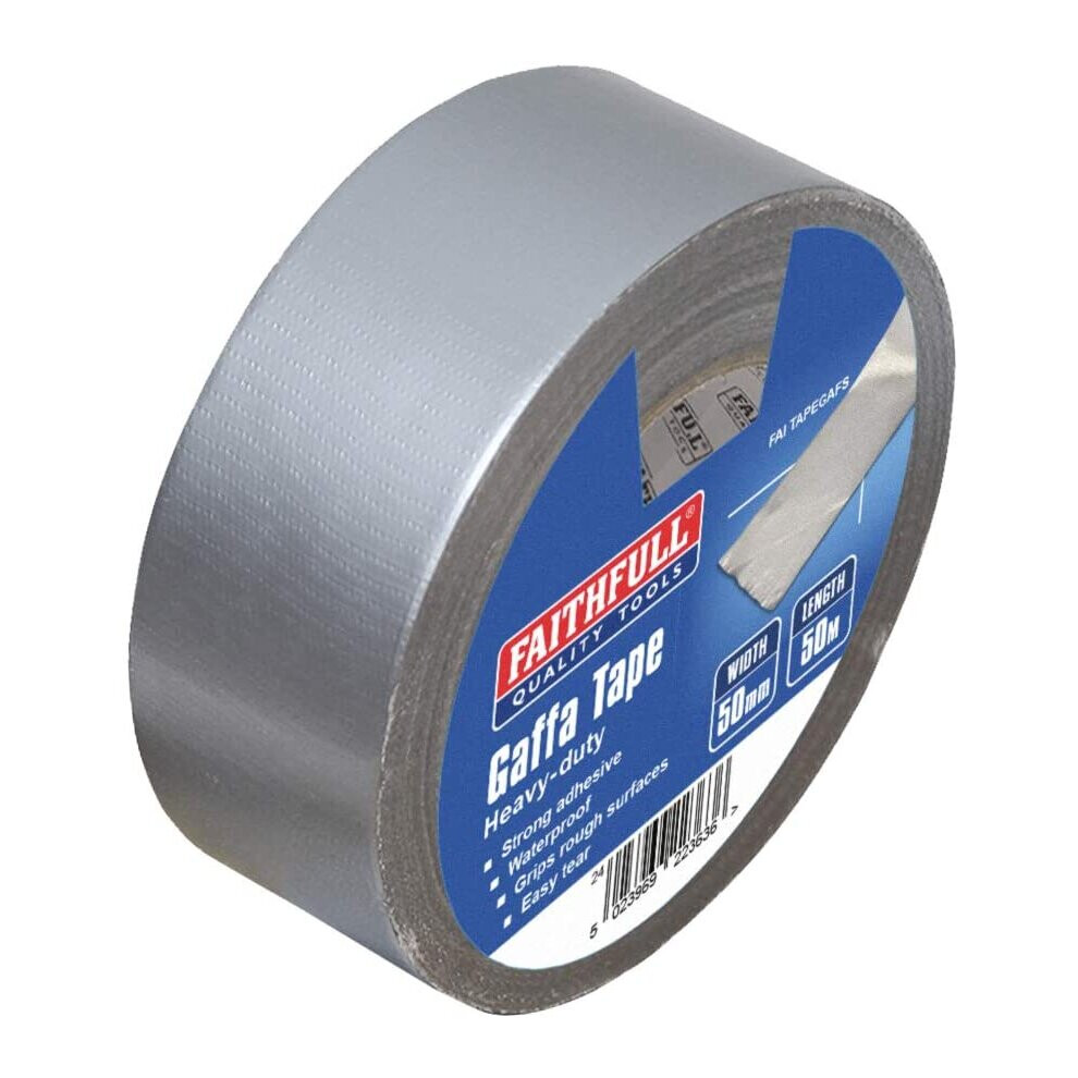 Faithfull FAITAPEGAFS Gaffa Tape 50MM X 50M Silver