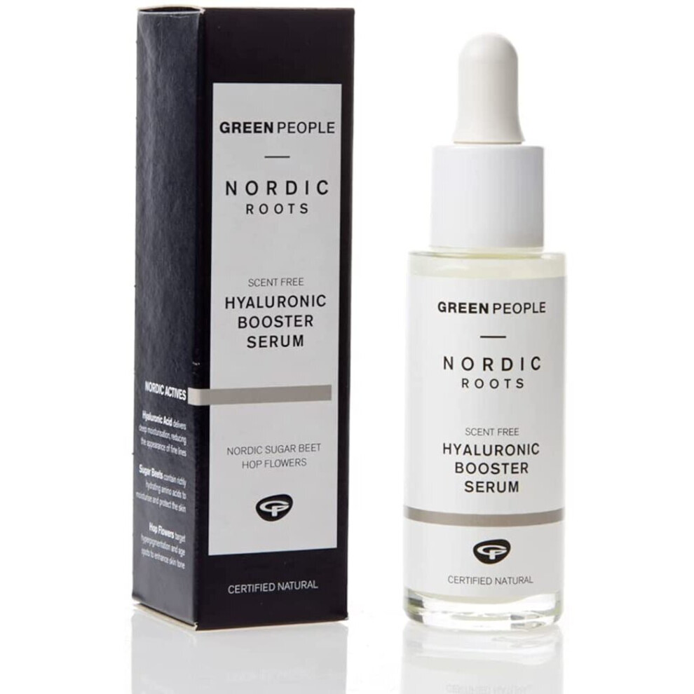 Green People Nordic Roots Hyaluronic Booster Serum, White, 28 ml