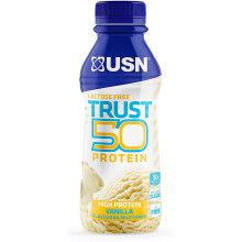 USN Trust 50 Pre-mixed & Ready to Drink Protein Shake Bottles: 6 x 500 ml Vanilla High Protein Recovery Drinks