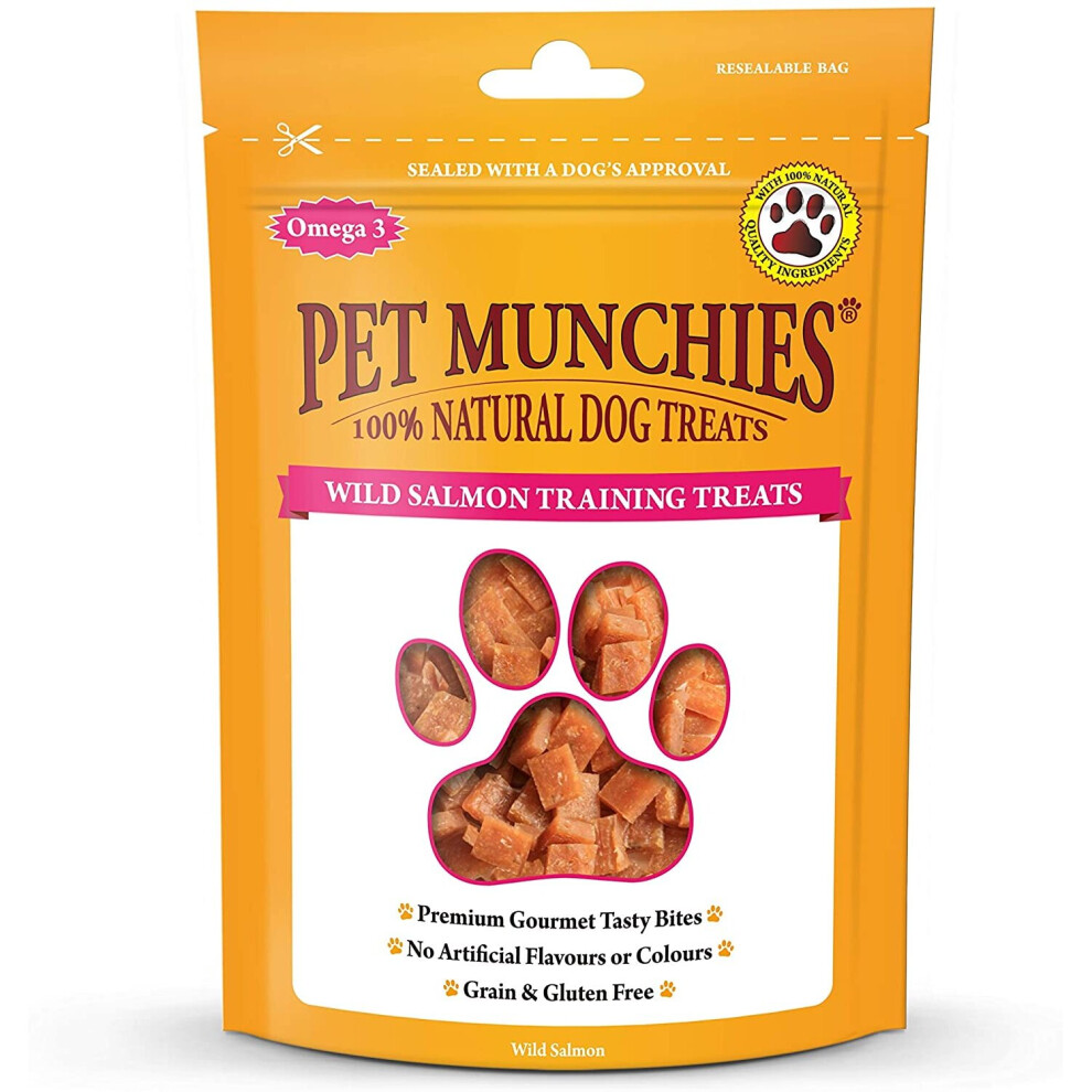 Pet Munchies Wild Salmon Dog Training Treats Grain Free Tasty Bites with Natura - Image 4
